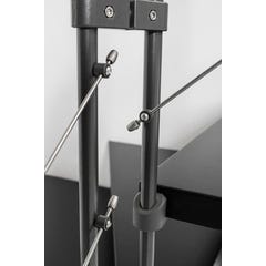 Escalier droit gris/wengé noir MAS 1.4 050 inox Larg.75 cm 5