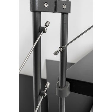 Escalier droit gris/wengé noir MAS 1.4 050 inox Larg.85 cm 5