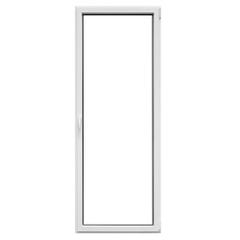Porte-fenêtre aluminium H.215 x l.80 cm ouvrant à la française 1 vantail tirant droit blanc 0