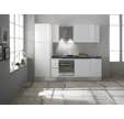 Cuisine complète 260 cm avec électroménagers Blanc laqué - Mystral