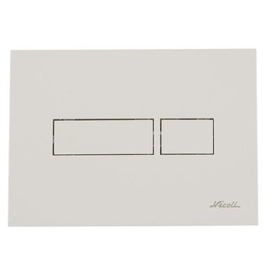 Plaque de commande pour WC suspendu rectangulaire blanc - NICOLL 0