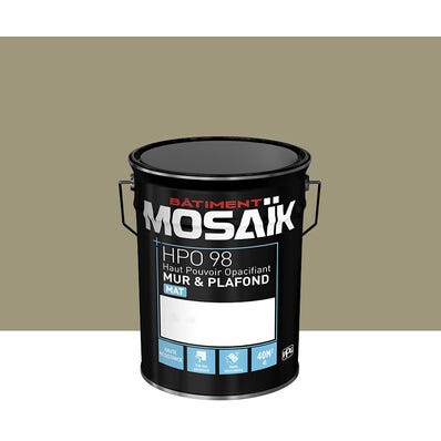 Peinture intérieure mat vert gill teintée en machine 4L HPO - MOSAIK 1