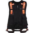 HARNAIS GILET HAUTE VISIBILITÉ NOIR - 2 POINTS D'ACCROCHAGE (DORSAL/STERNAL) DELTAPLUS