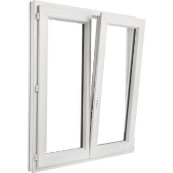 Fenêtre PVC 2 vantaux avec oscillo-battant H.165 x L.100 cm - CLOSY