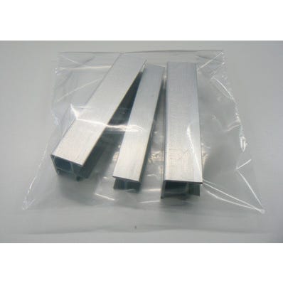 Kit accessoires de plinthe aluminium brossé naturel