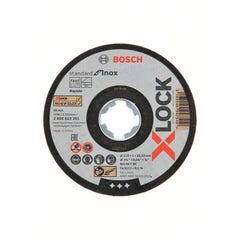 Disque à tronçonner X-Lock moyeu plat métal inox Diam.115 x 1 mm - BOSCH  0