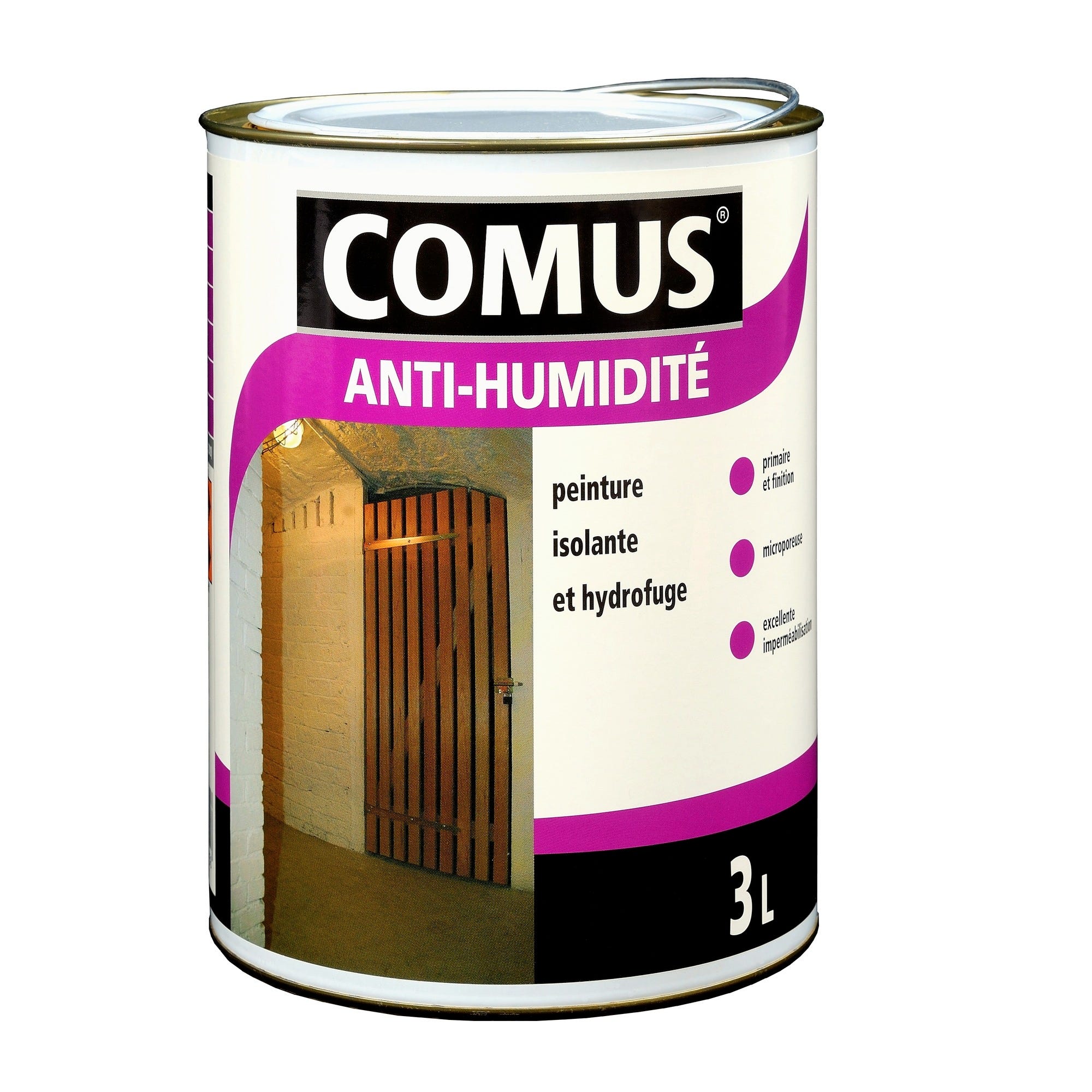 Peinture anti-humidité COMUS Mat Blanc 0,75L 0