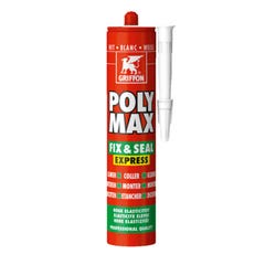 Mastic colle de montage blanc 425 g Polymax Fix & Seal - GRIFFON