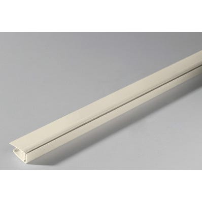 Profil de finition PVC extrémité clipsable coton Ep.5/8 mm Long.2,6 m - GROSFILLEX 0