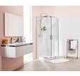 Paroi de douche angle 1/4 de cercle coulissant l.90 x H.190 x Ep.0,06 cm Belo