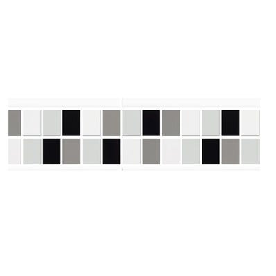 Lot de 6 listels 4.8x20 cm blanc gris noir 0
