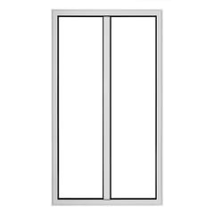Porte-fenêtre aluminium H.215 x l.120 cm ouvrant à la française 2 vantaux blanc 2