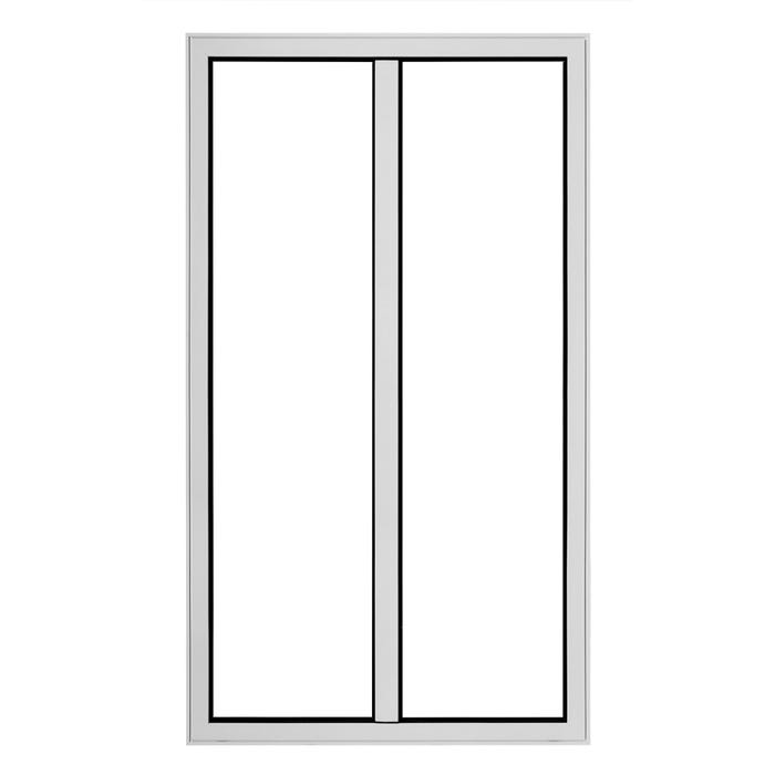 Porte-fenêtre aluminium H.215 x l.120 cm ouvrant à la française 2 vantaux blanc 2