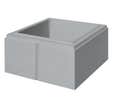Elément de pilier lisse ton pierre l.32,5 x P.32,5 x H.16,7 cm - WESER