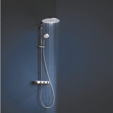 Colonne de douche avec mitigeur thermostatique blanc EUPHORIA SMARTCONTROL SYSTEM 310 DUO - 26507LS0 GROHE
