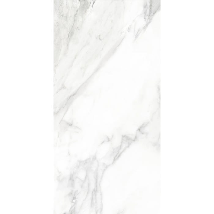 Carrelage intérieur sol et  mur blanc effet marbre l.30 x L.60,4 cm Loop Marmo Bianco 3