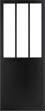 Porte Seule Atelier Vitral Laquee Noire Larg 83 Cm Bricoman