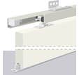 Rail en applique pour porte coulissante Larg.73 à 93 cm