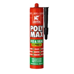 Mastic colle de montage noir 425 g Polymax Fix & Seal Express - GRIFFON