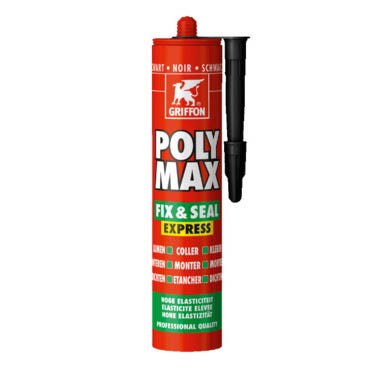 Mastic colle de montage noir 425 g Polymax Fix & Seal Express - GRIFFON 0
