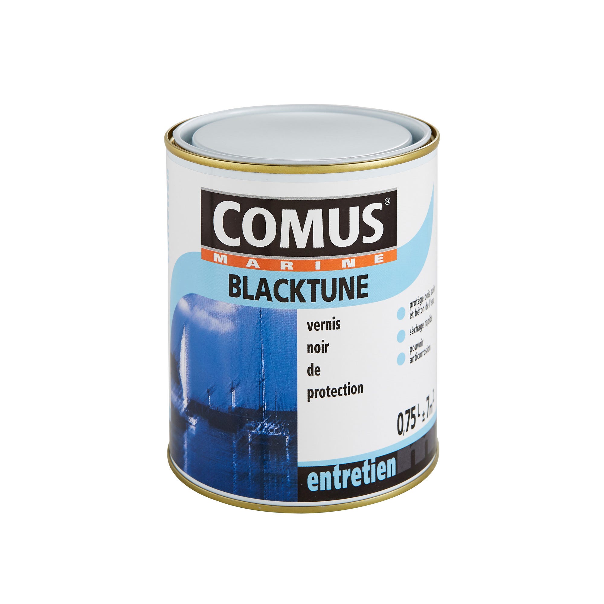 Vernis bitumeux brillant noir 0,75 L Blacktune - COMUS 0