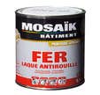 Peinture fer glycéro anti-rouille MOSAIK Brillant Noir mat 0,5L