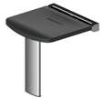 Siège de douche relevable assise pleine noir Onyx - AKW