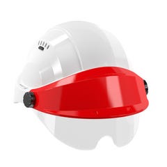 Casque de chantier blanc visière rouge lunette ORIZON - TALIAPLAST  0