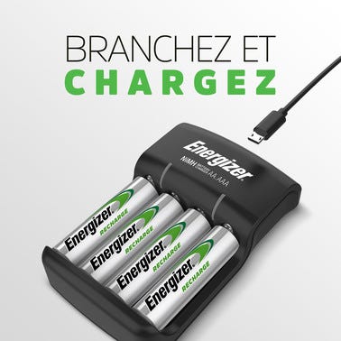 CHARGEUR + 4PILES AA USB 5