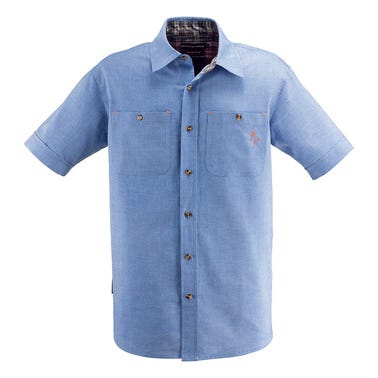 Chemise de travail à manches courtes bleu clair T.XXXL 0