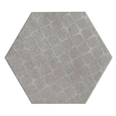 Parement hexagonal gris effet pierre l.15 x L.17,3 cm Cementi 0