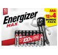 LOT 16 PILES AAA MAX ENERGIZER 12+4