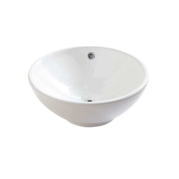 Vasque à poser ronde blanc l.41 x P.41 cm Bali 2