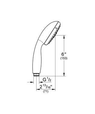 Douchette Chromee 3 Jets Tempesta 100 Bricoman
