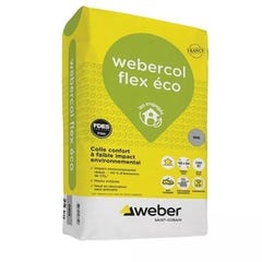 Mortier colle C2S1ET gris 25kg Webercol Flex Eco - WEBER