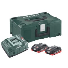 Pack 2 Batteries 18 V  4 Ah + chargeur ultrarapide rapide ASC145 en box - METABO 0