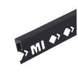 Prof arret carre 10mm alu soft noir 2m50