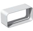 MANCHON DROIT PVC, RECT. 55X110MM/D100MM