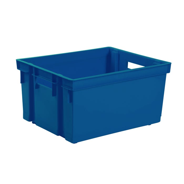 Bac de rangement plastique bleu 30 L - EDA 0
