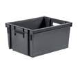 Bac de rangement plastique gris 30 L
