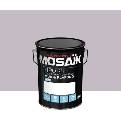 Peinture intérieure mat mauve carex teintée en machine 4L HPO - MOSAIK 1