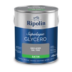 Peinture intérieure et extérieure multi-supports glycéro satin gris acier 2 L - RIPOLIN 2