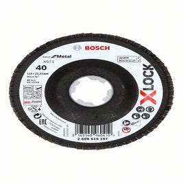Disque à lamelles X-Lock grain 40 plateau fibre pour meuleuse X-Lock Diam.115 mm - BOSCH PROFESSIONNEL 0