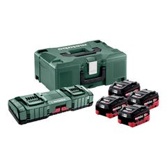 Pack 3 Batteries 18 V 5,5 Ah LiHD + Chargeur Ultrarapide double ASC 145 Duo en box - METABO 0