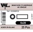 MANCHONS CYLINDRIQUE ZG M6X20 X25