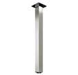 Pied de meuble carré H. 70 cm acier finition aspect inox