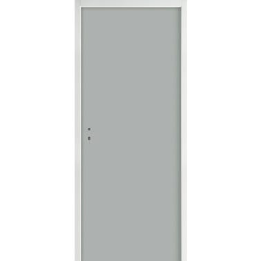 Bloc-porte palière EI30 stratifié gris perle serrure 3 points Huiss.72/54 mm poussant gauche H.204 x l.73 cm - JELD WEN 0