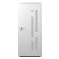 Porte d'entrée aluminium Malaga PREMIUM blanc 215x90 Droite 0