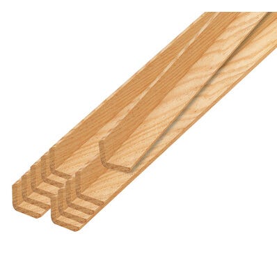 baguette d angle arrondie en pin petits nœuds 30 x 30 mm long 2 4 m sotrinbois bricoman