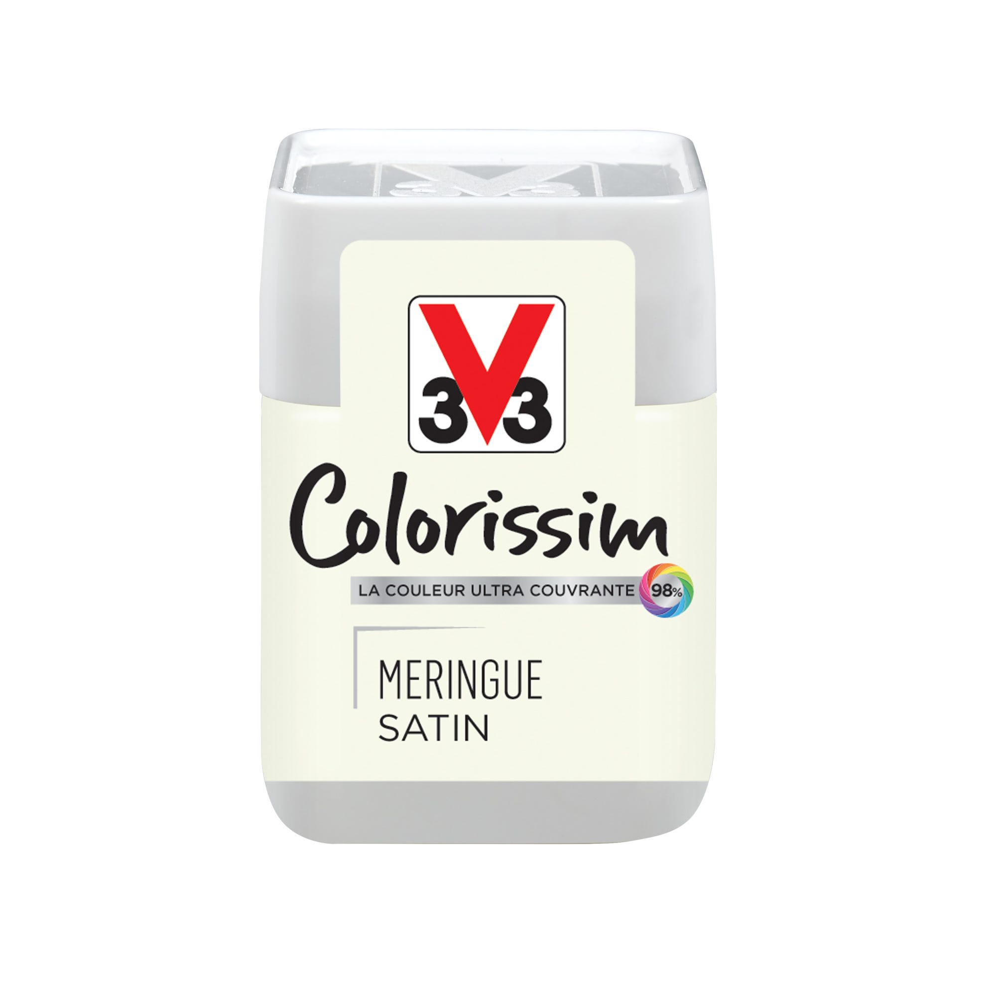 Peinture intérieure multi-supports testeur acrylique satin meringue 75 ml - V33 COLORISSIM 0